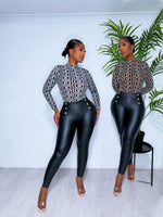 Load image into Gallery viewer, CEECEE GEO PRINT BODYSUIT
