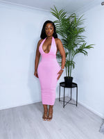 Load image into Gallery viewer, PINK ME BACKLESS DRESS
